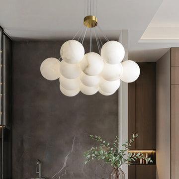 Alabaster Ceiling Pendant - 7 HEADS D 40CM X H 200CM / ∅ 15.7″ X H 78.7″Joyfuzzy
