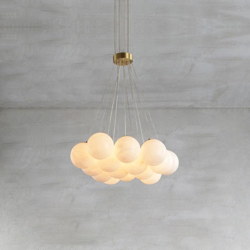 Alabaster Ceiling Pendant - 13 HEADS D 50CM X H 200CM / ∅ 19.7″ X H 78.7″Joyfuzzy