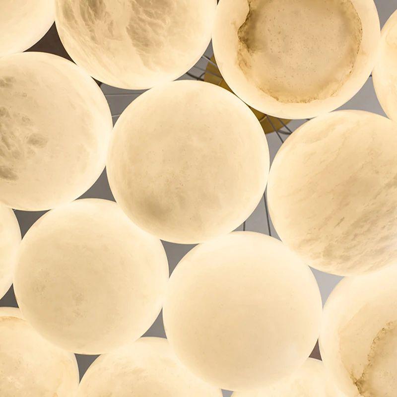 Alabaster Ceiling Pendant - 7 HEADS D 40CM X H 200CM / ∅ 15.7″ X H 78.7″Joyfuzzy