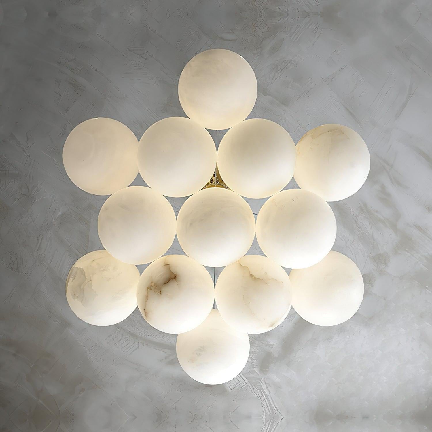 Alabaster Ceiling Pendant - 19 HEADS D 85CM X H 200CM / ∅ 33.5″ X H 78.7″Joyfuzzy