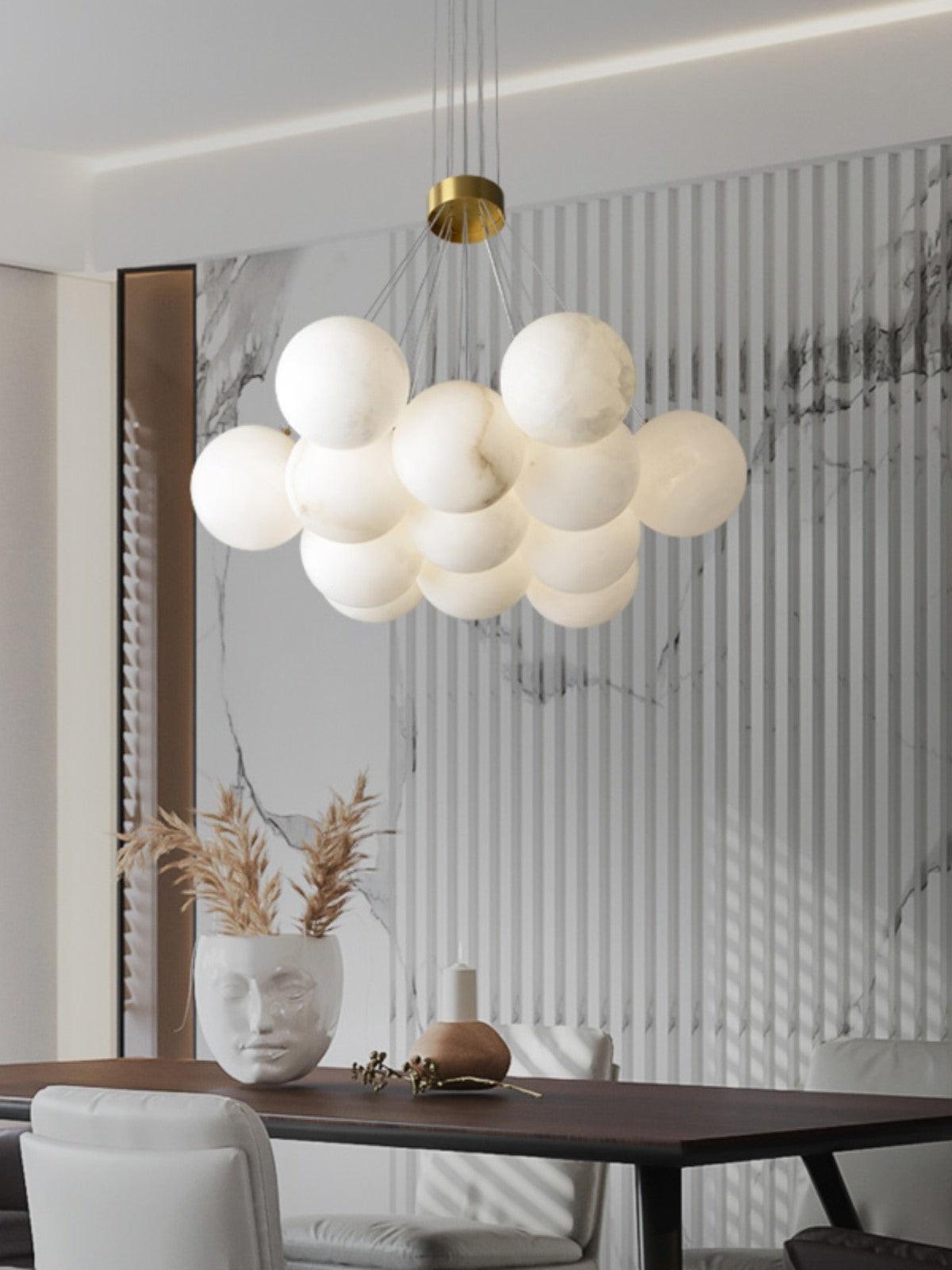 Alabaster Ceiling Pendant - 7 HEADS D 40CM X H 200CM / ∅ 15.7″ X H 78.7″Joyfuzzy