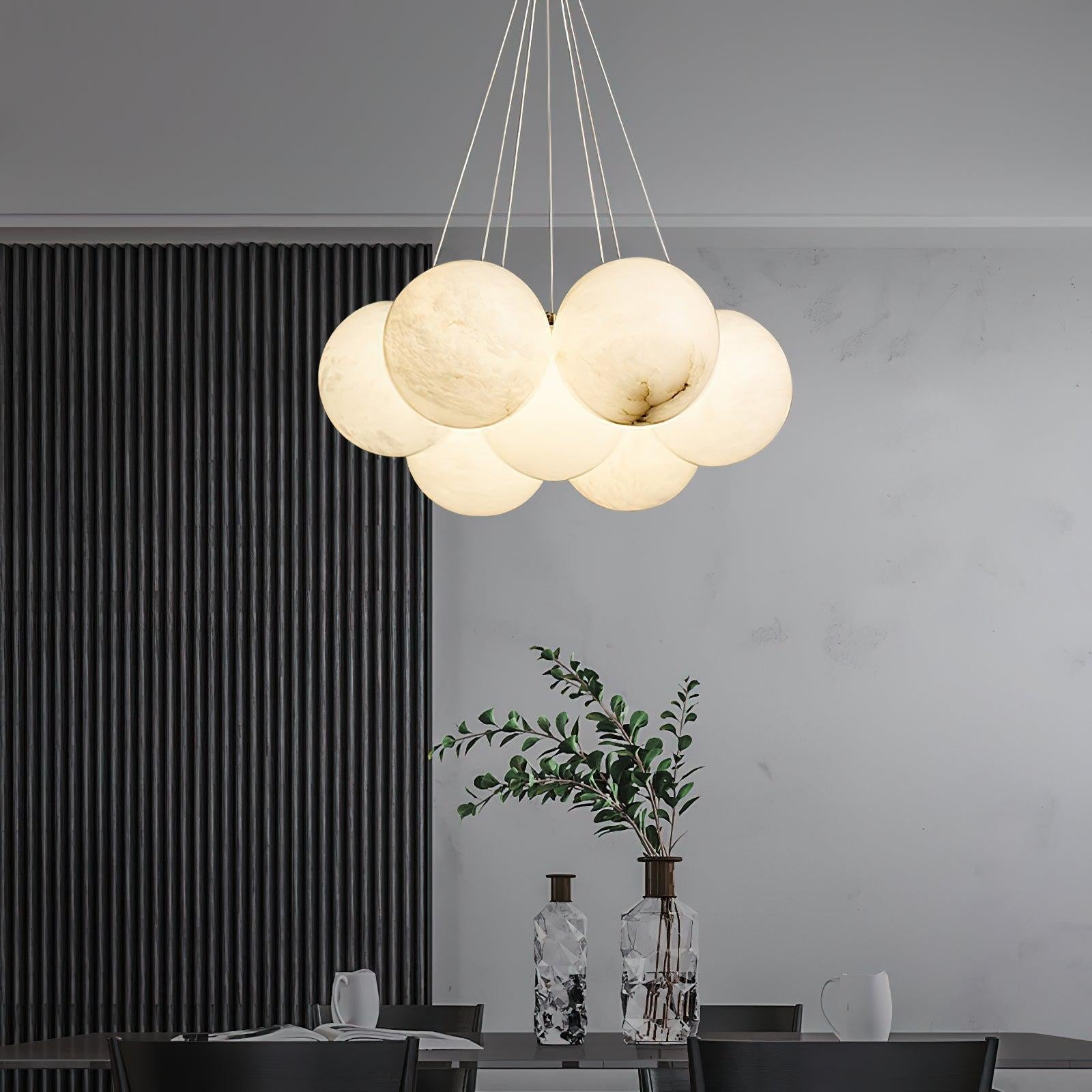 Alabaster Ceiling Pendant - 7 HEADS D 40CM X H 200CM / ∅ 15.7″ X H 78.7″Joyfuzzy