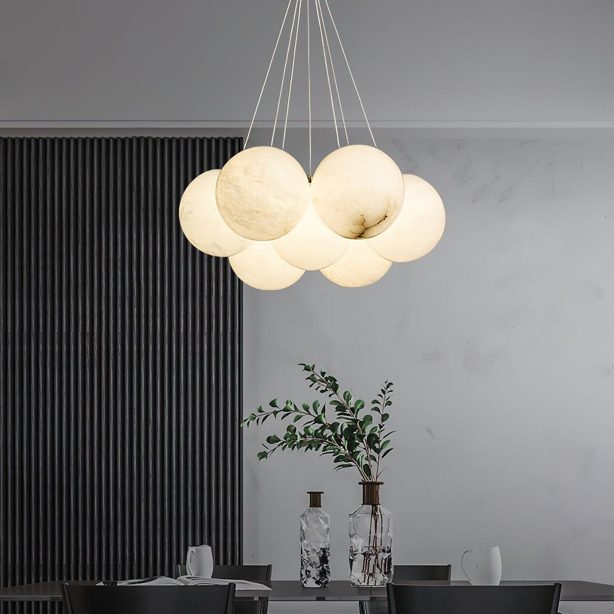 Alabaster Ceiling Pendant - 7 HEADS D 40CM X H 200CM / ∅ 15.7″ X H 78.7″Joyfuzzy