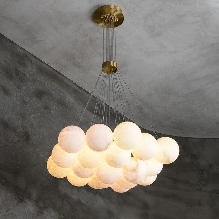 Alabaster Ceiling Pendant - 7 HEADS D 40CM X H 200CM / ∅ 15.7″ X H 78.7″Joyfuzzy