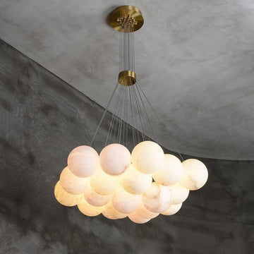 Alabaster Ceiling Pendant - 7 HEADS D 40CM X H 200CM / ∅ 15.7″ X H 78.7″Joyfuzzy
