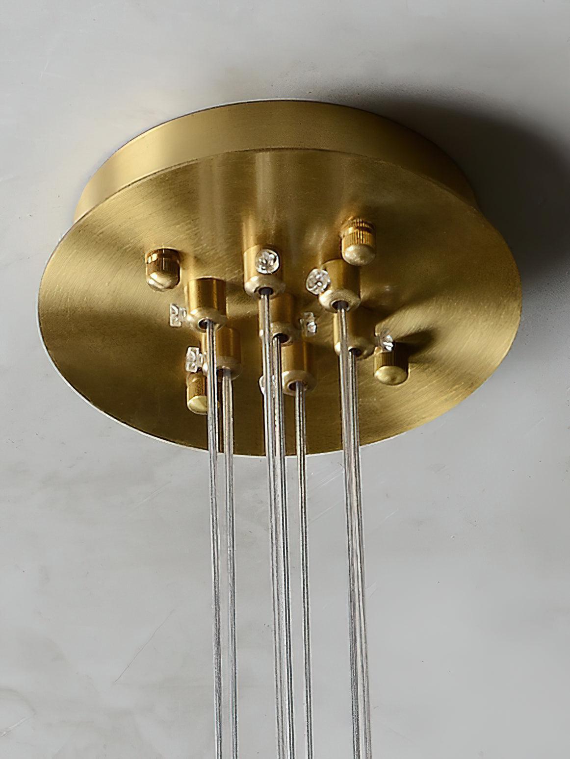 Alabaster Ceiling Pendant - 7 HEADS D 50CM X H 200CM / ∅ 19.7″ X H 78.7″Joyfuzzy