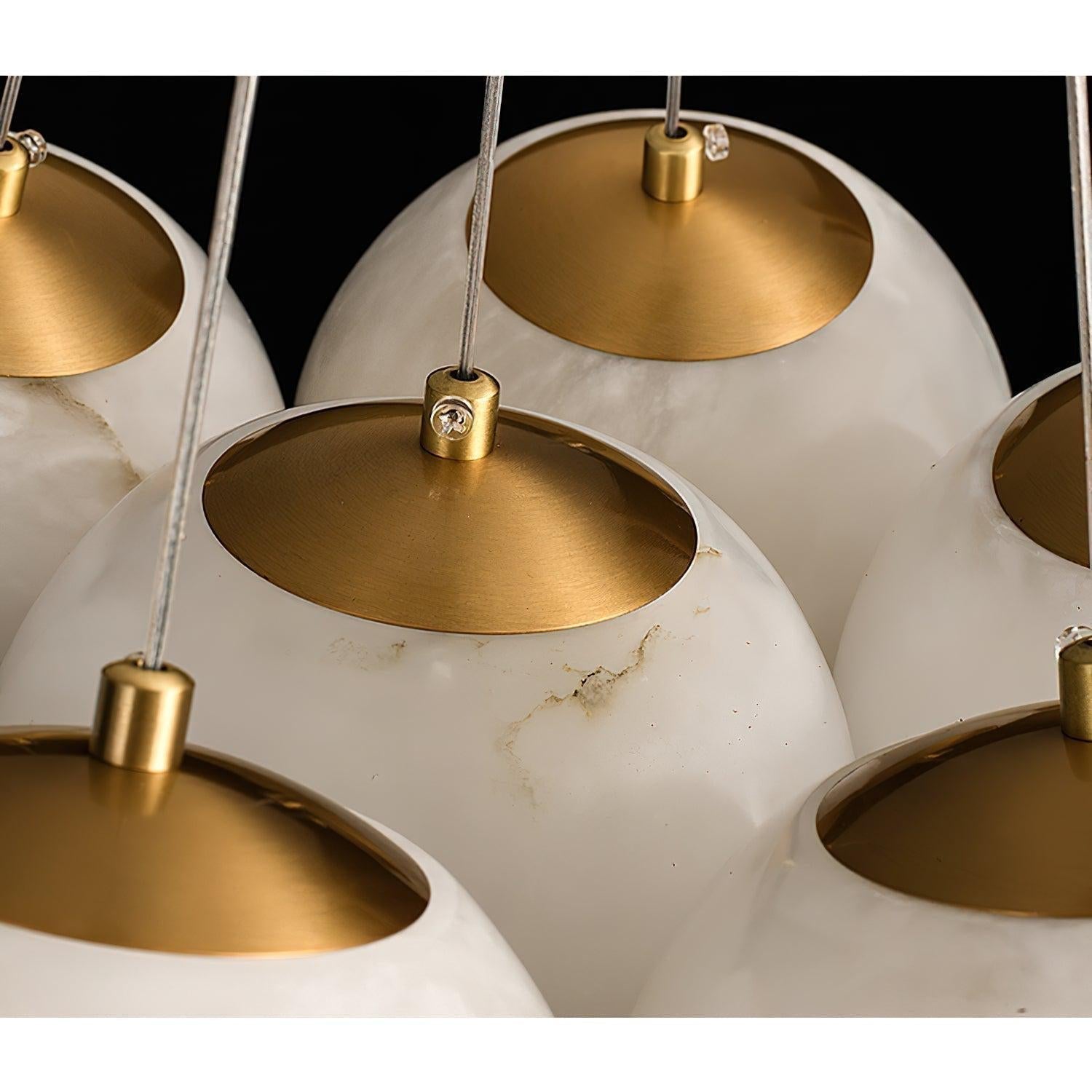 Alabaster Ceiling Pendant - 13 HEADS D 50CM X H 200CM / ∅ 19.7″ X H 78.7″Joyfuzzy