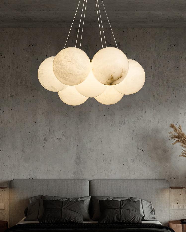 Alabaster Ceiling Pendant - 7 HEADS D 40CM X H 200CM / ∅ 15.7″ X H 78.7″Joyfuzzy