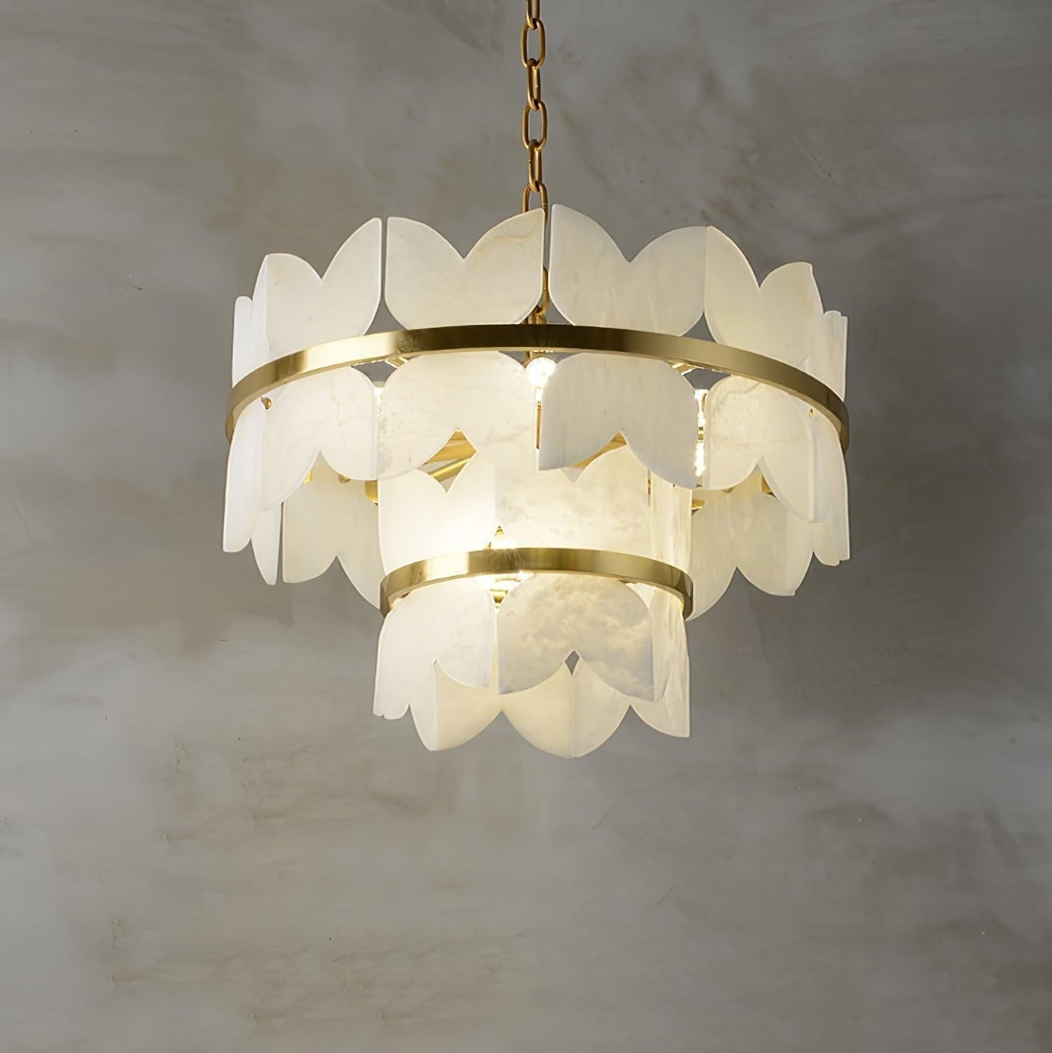 Alabaster Cloudscape Chandelier with 1/2 layer - 2 layers 21.7" x H 14.2" / Dia 55cm x H 36cmJoyfuzzy