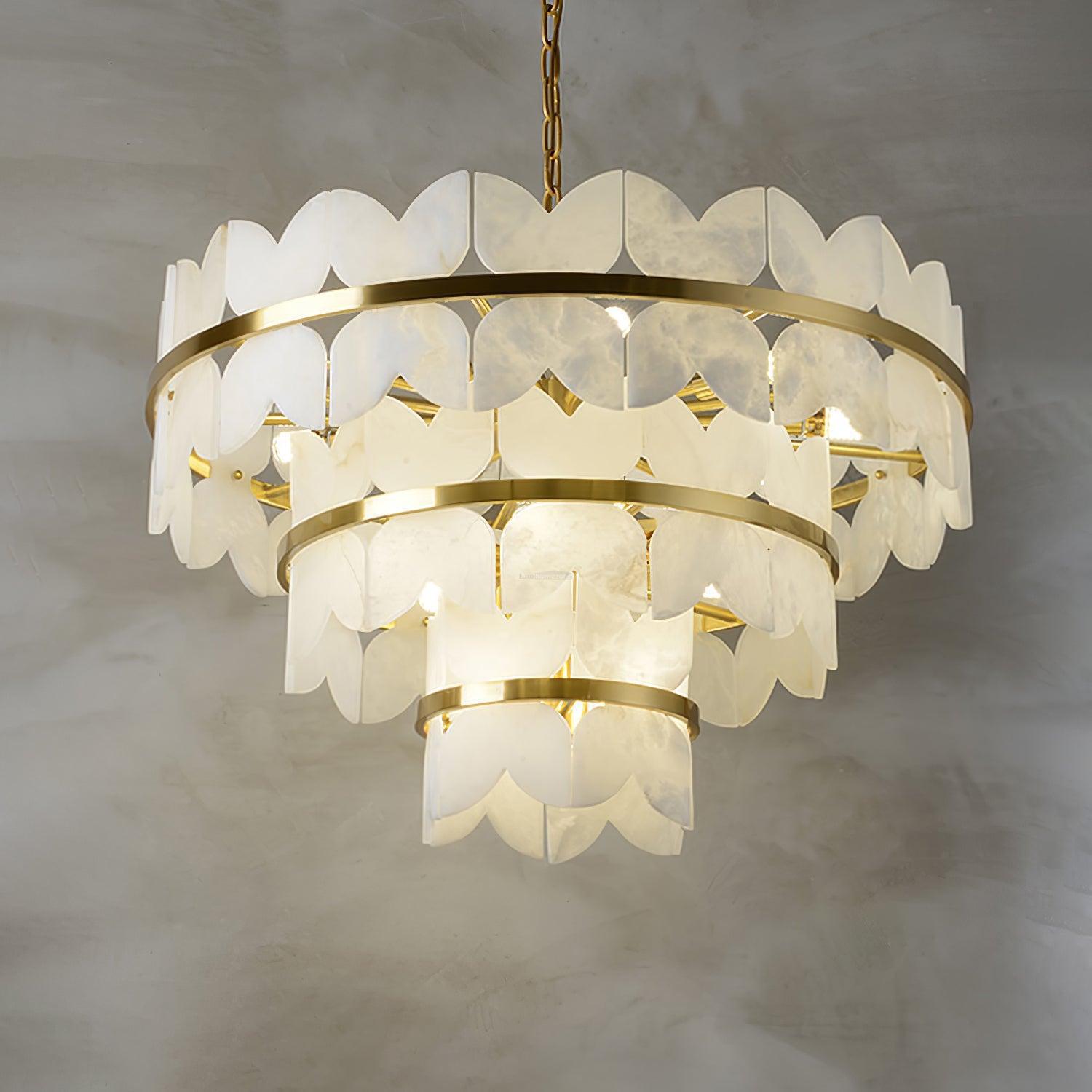 Alabaster Cloudscape Chandelier with 1/2 layer - 3 layers 31.5" x H 19.7" / Dia 80cm x H 50cmJoyfuzzy