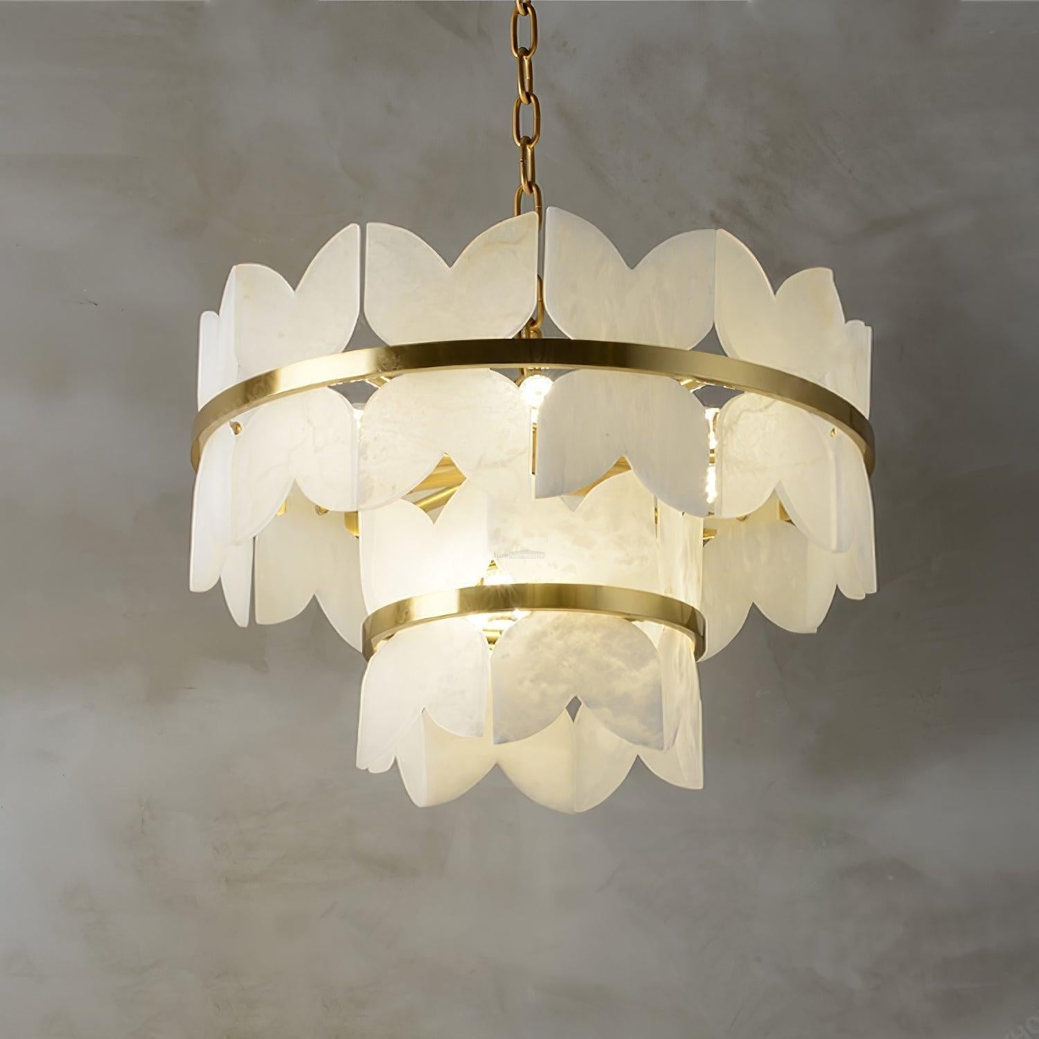 Alabaster Cloudscape Chandelier with 1/2 layer - 2 layers 31.5" x H 14.2" / Dia 80cm x H 36cmJoyfuzzy