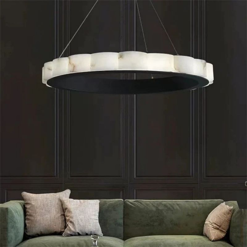 Alabaster Cloudy Chandelier - 23"Joyfuzzy