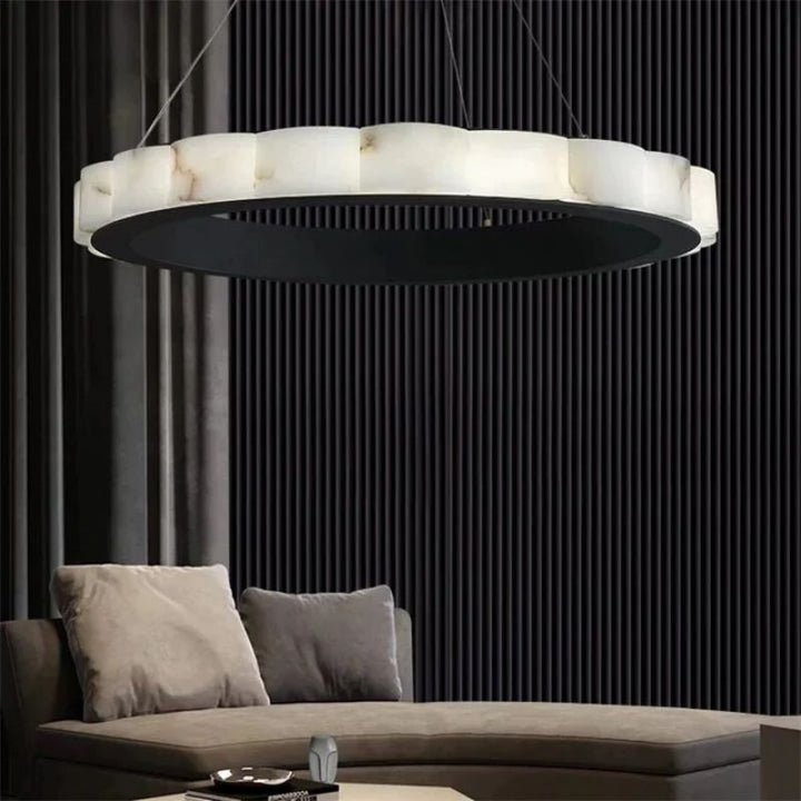 Alabaster Cloudy Chandelier - 32"Joyfuzzy