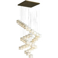 Alabaster Cube Foyer Staircase Long Chandelier 吊灯 rbrights