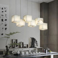 Alabaster Cubic Rectangular Pendant rbrights 6 Lights