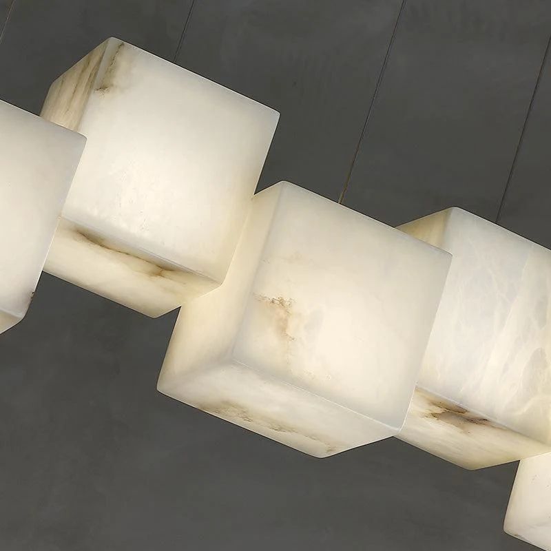 Alabaster Cubic Rectangular Pendant rbrights