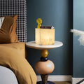 Alabaster Cubic Table Lamp rbrights 11.8
