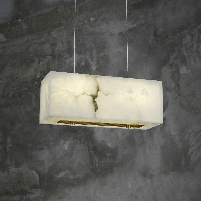 Alabaster Cuboid Dining Room Chandelier - Joyfuzzy
