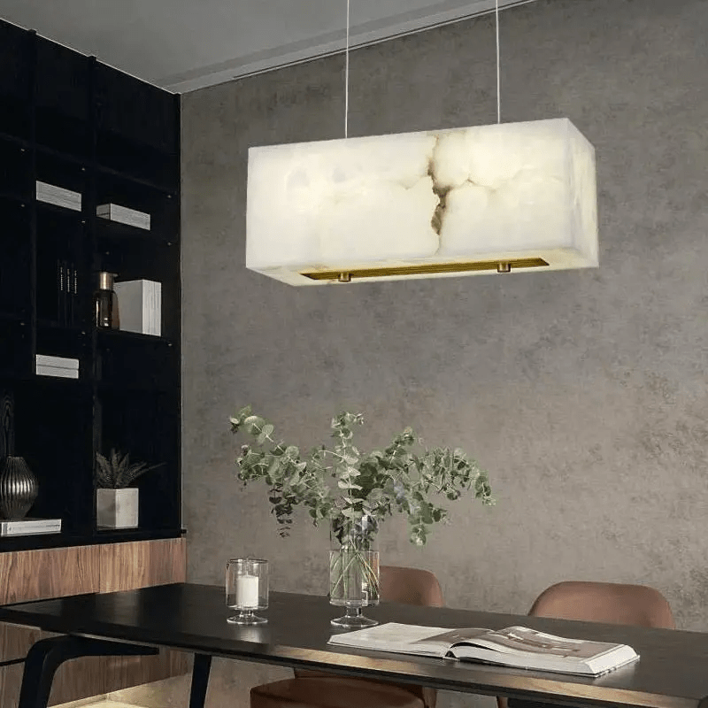 Alabaster Cuboid Dining Room Chandelier - Joyfuzzy