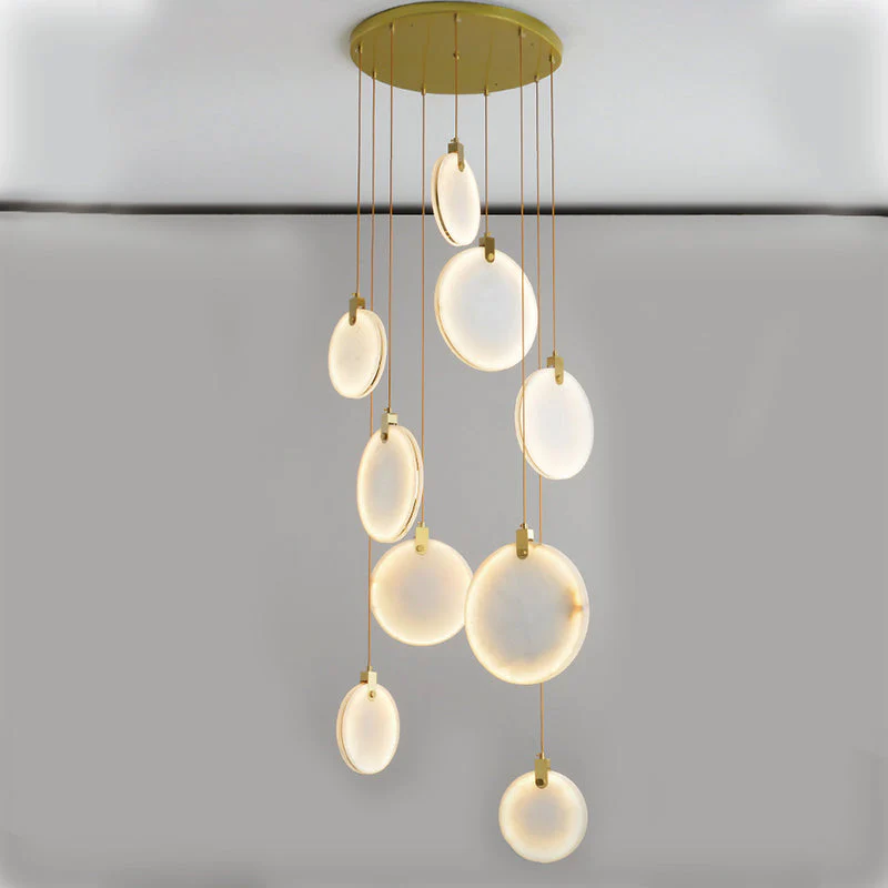 Alabaster Cuboid Dining Room Chandelier,Dining Room Chandelie-chandelier-Merlin Lamps-9-Lights 20"-merlinlamps