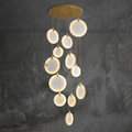 Alabaster Cuboid Dining Room Chandelier,Dining Room Chandelie-chandelier-Merlin Lamps-5-Lights 13