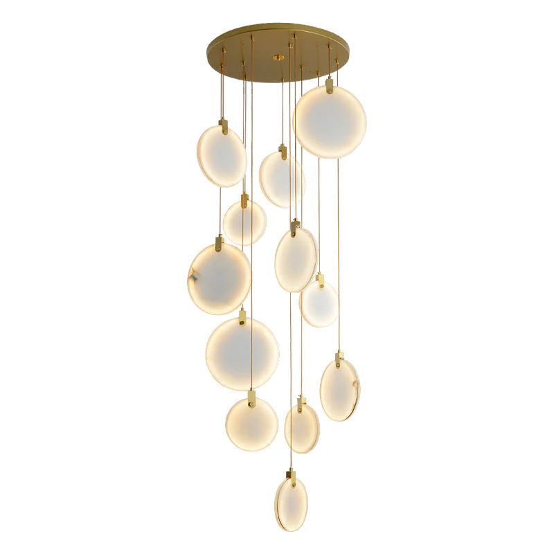 Alabaster Cuboid Dining Room Chandelier,Dining Room Chandelie-chandelier-Merlin Lamps-5-Lights 13"-merlinlamps