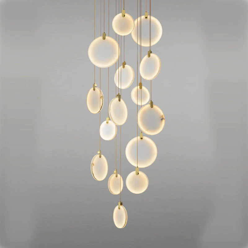 Alabaster Cuboid Dining Room Chandelier,Dining Room Chandelie-chandelier-Joyfuzzy-5-Lights 13"-Joyfuzzy