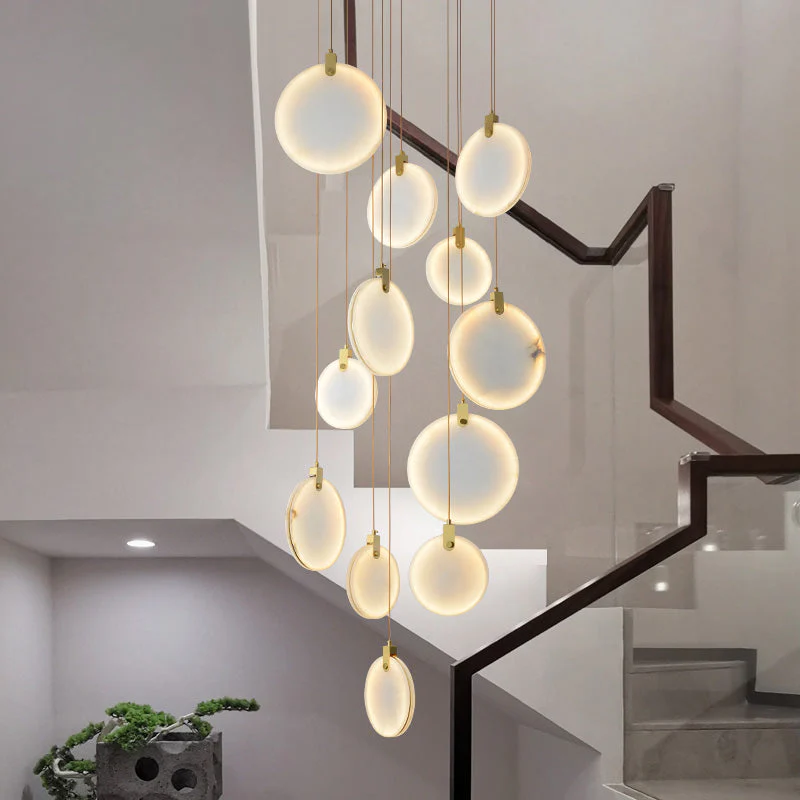 Alabaster Cuboid Dining Room Chandelier,Dining Room Chandelie-chandelier-Merlin Lamps-12-Lights 23"-merlinlamps