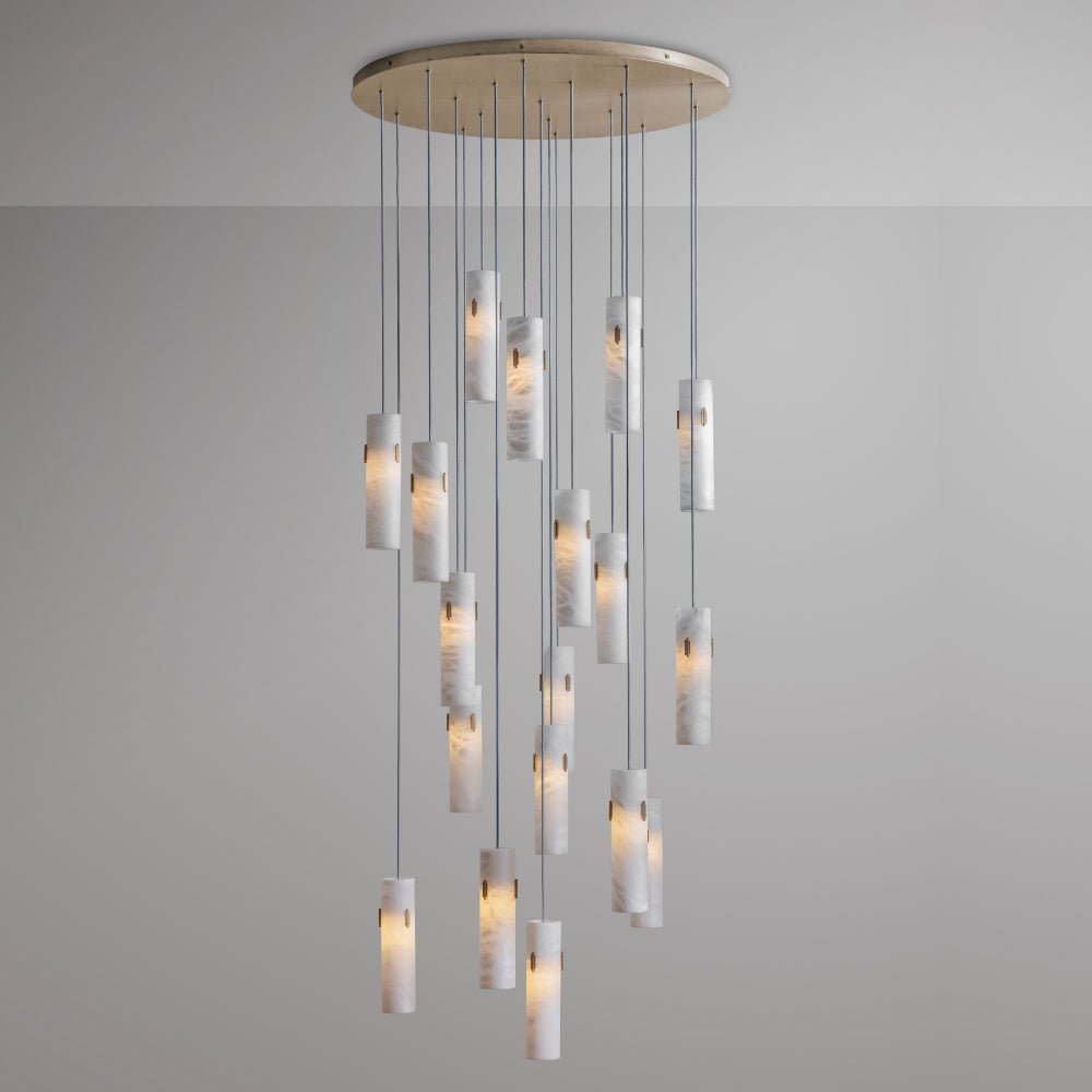 Alabaster Deco Cluster Chandelier - 18 - light ClusterJoyfuzzy