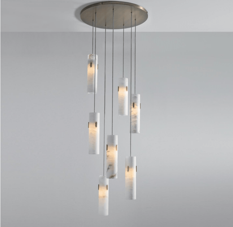 Alabaster Deco Cluster Chandelier - 12 - light ClusterJoyfuzzy