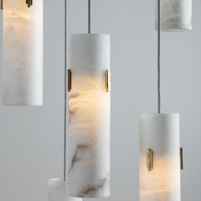 Alabaster Deco Cluster Chandelier - 12 - light ClusterJoyfuzzy