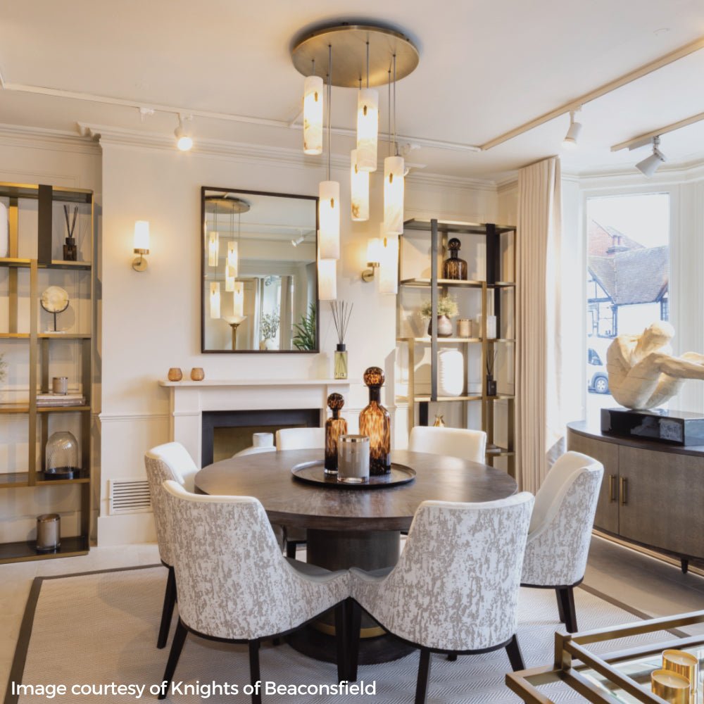 Alabaster Deco Cluster Chandelier - 7 - light ClusterJoyfuzzy