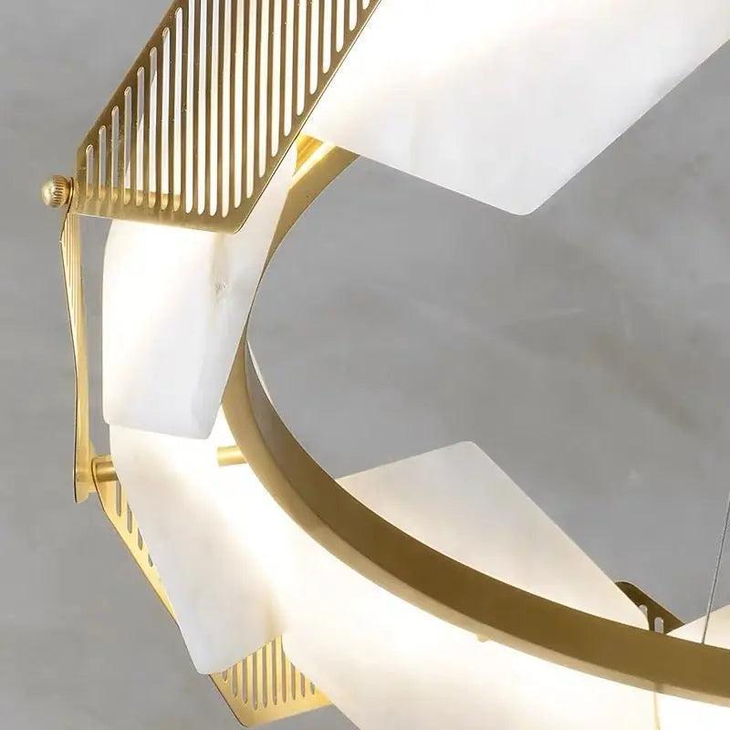 Alabaster Diamond Shaped Modern Chandelier - 23.62"D*19.68"HJoyfuzzy