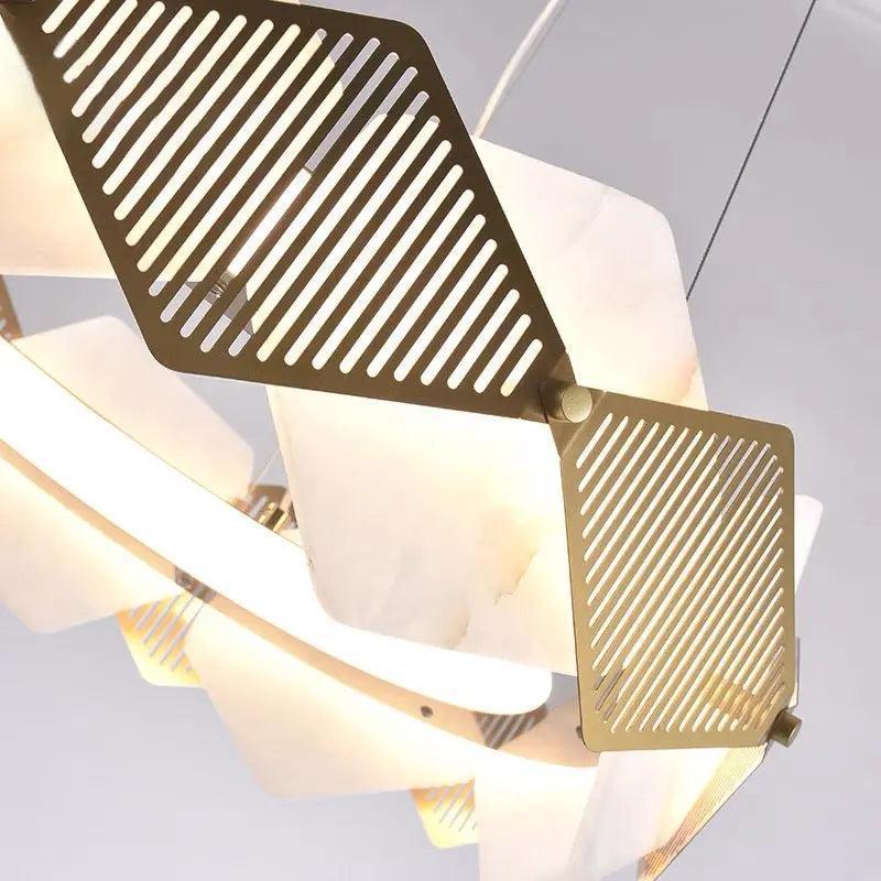 Alabaster Diamond Shaped Modern Chandelier - 23.62"D*19.68"HJoyfuzzy