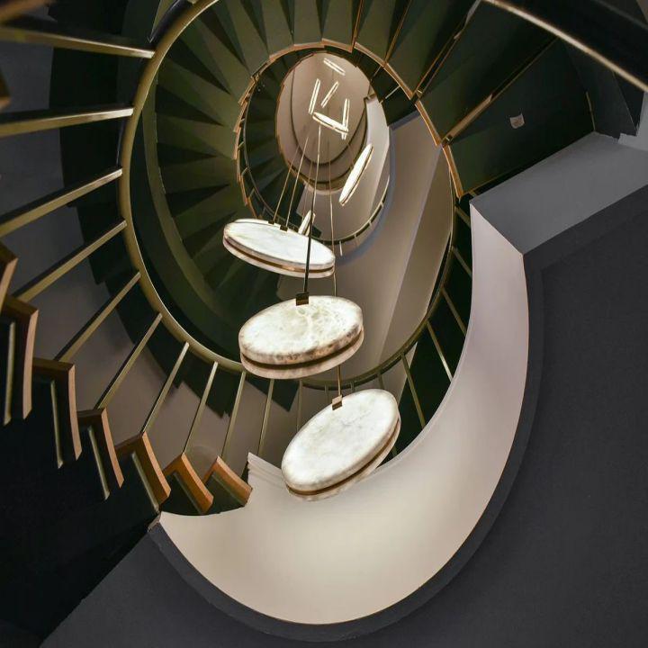 Alabaster Disc Pendant Light - D 9.8''Joyfuzzy