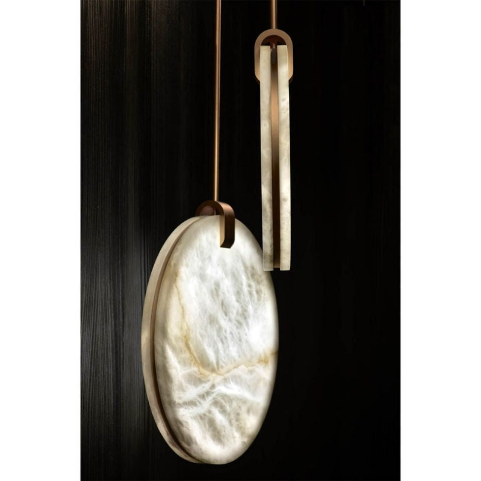 Alabaster Disc Pendant Light-Pendant-Joyfuzzy-D 9.8''-Joyfuzzy