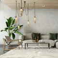Alabaster Flint 1/2/3/5/7/9/12/15 - Light LED Multi - Drop Pendant - Joyfuzzy