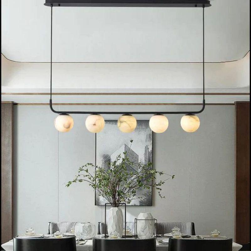 Alabaster Global Linear Chandelier 10.2"H - Joyfuzzy