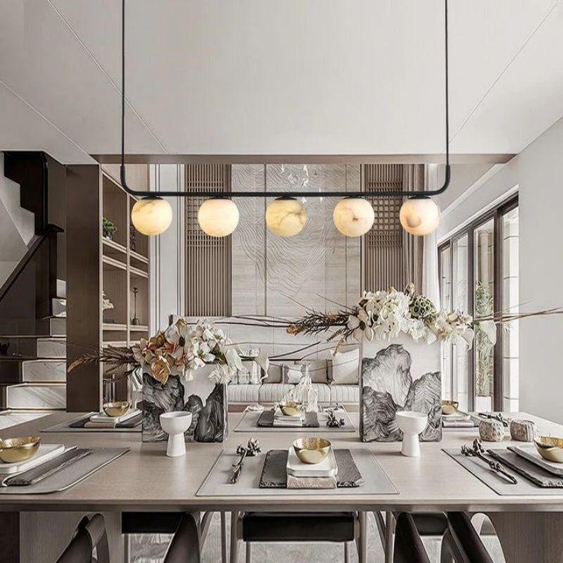 Alabaster Global Linear Chandelier 10.2"H - Joyfuzzy