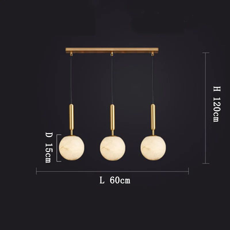 Alabaster Global Rod/Cord Pendant rbrights 3 Balls