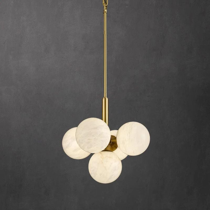 Alabaster Global Rod/Cord Pendant rbrights 5 Balls