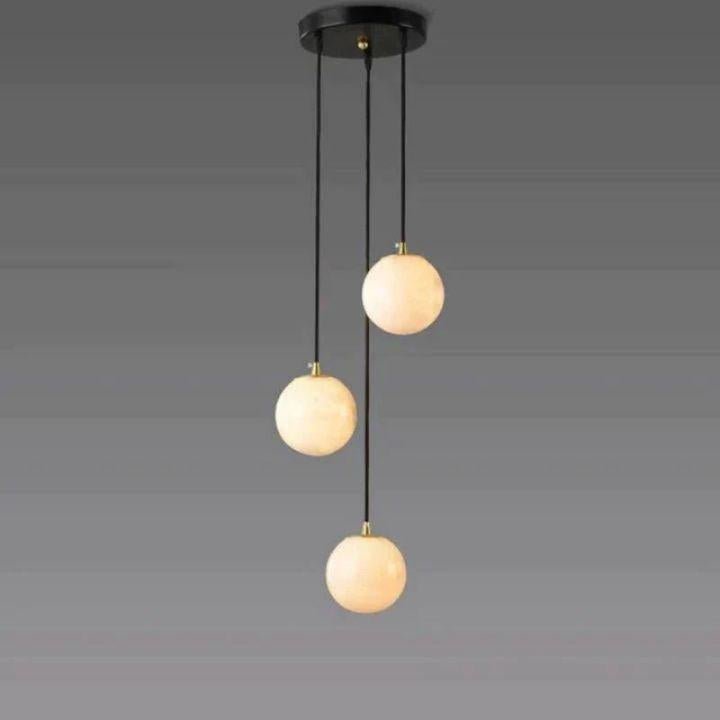 Alabaster Global Wavy Chandelier - 3 LightsJoyfuzzy