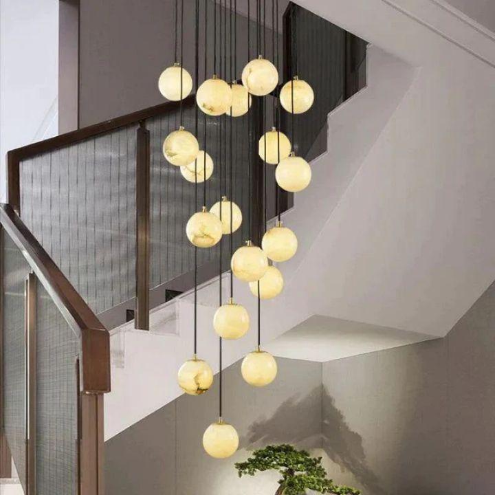 Alabaster Global Wavy Chandelier - 3 LightsJoyfuzzy