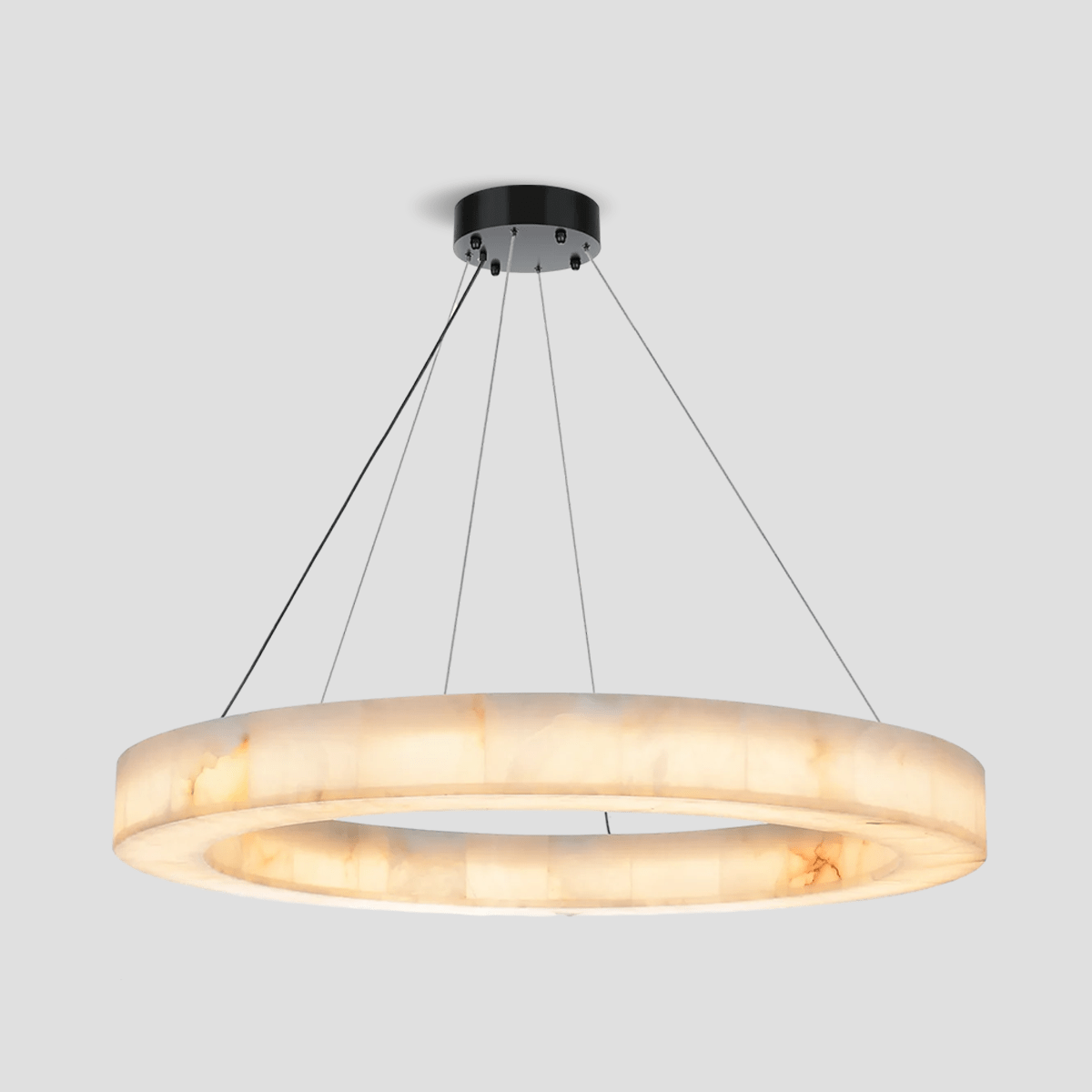 Alabaster Halo Ring Chandelier - 59"WJoyfuzzy