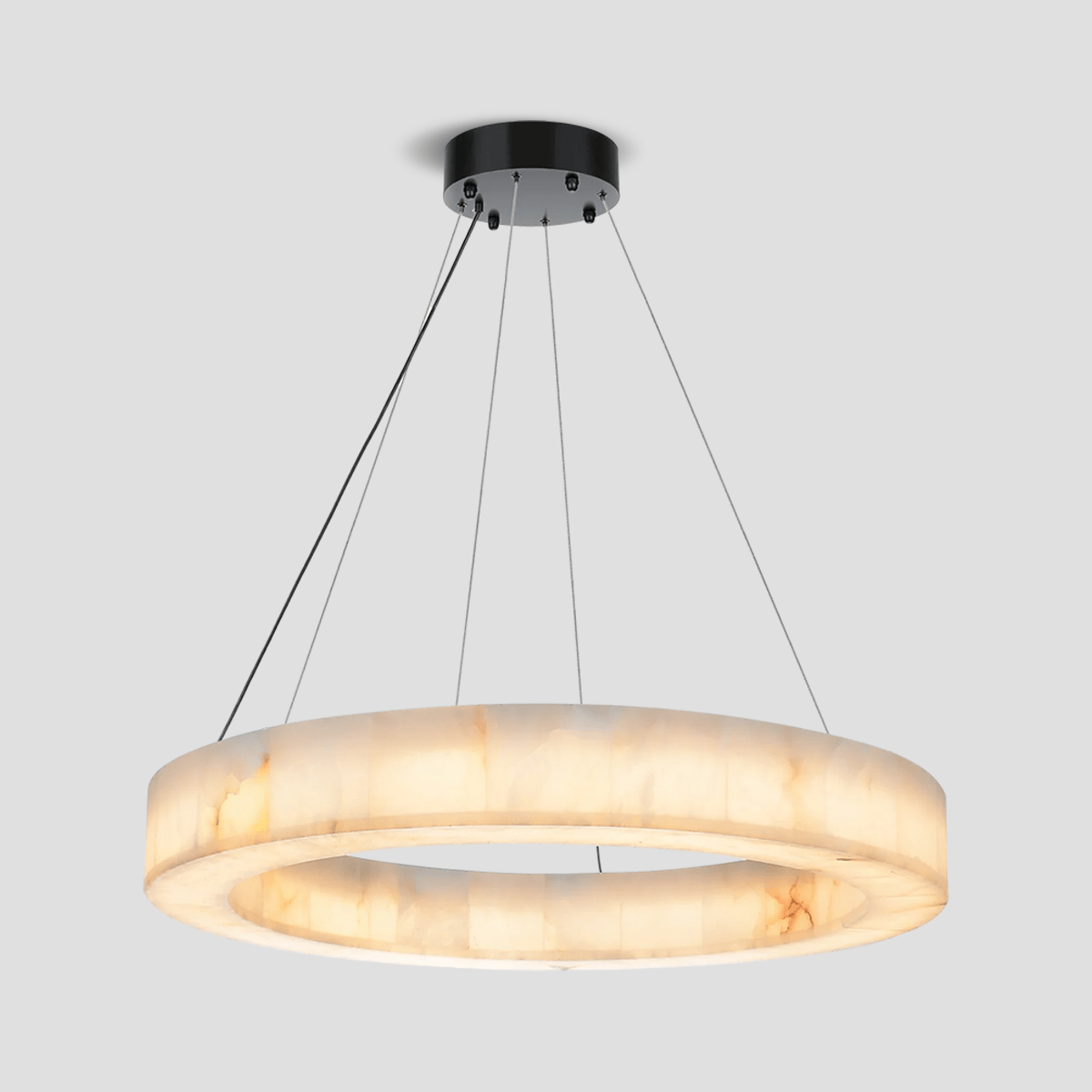 Alabaster Halo Ring Chandelier - 45"WJoyfuzzy