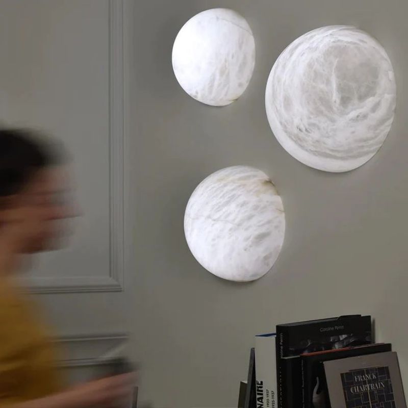 Alabaster Hemisphere Wall Sconce 5.9" D 7.9" D 11.8" D - 5.9" DJoyfuzzy