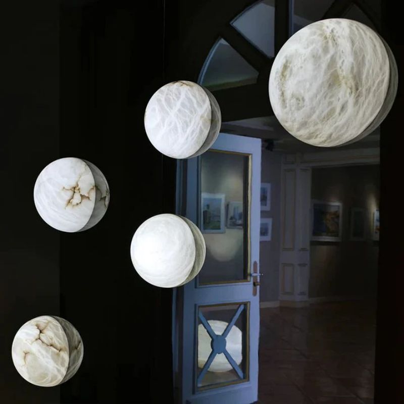 Alabaster Hemisphere Wall Sconce 5.9" D 7.9" D 11.8" D - 5.9" DJoyfuzzy