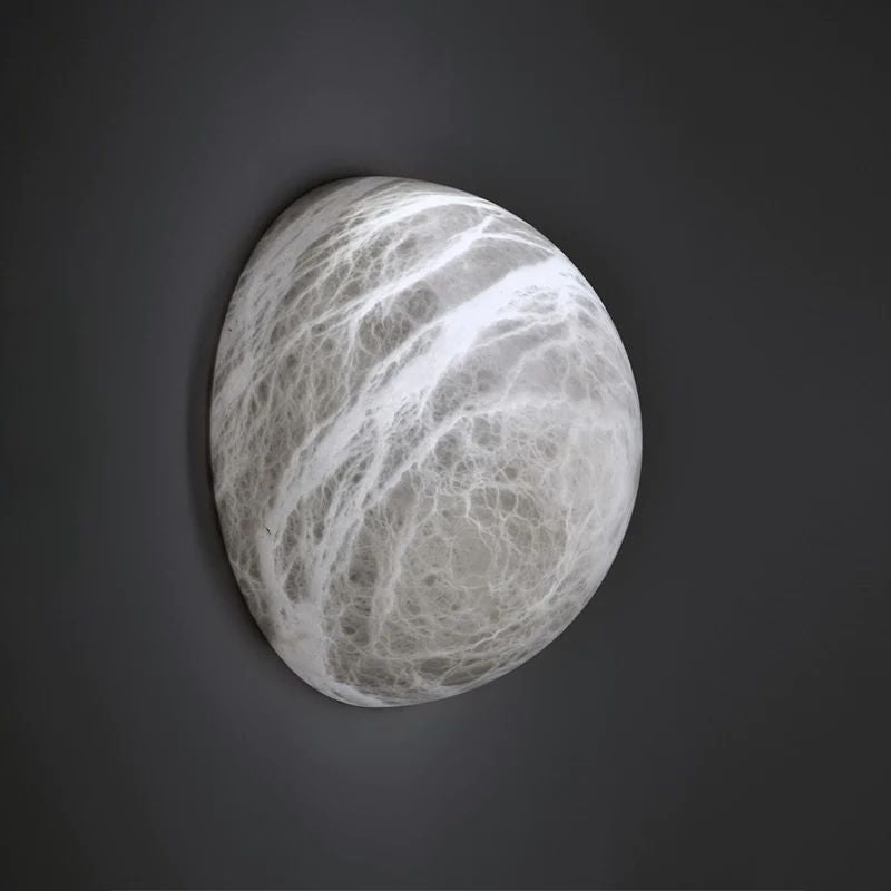Alabaster Hemisphere Wall Sconce rbrights 5.9" D