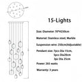 Alabaster Long Staircase Chandelier 5 styles - 15 LightsJoyfuzzy