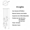 Alabaster Long Staircase Chandelier 5 styles - 15 LightsJoyfuzzy